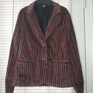 Free People Womens stripped  Blazer XS